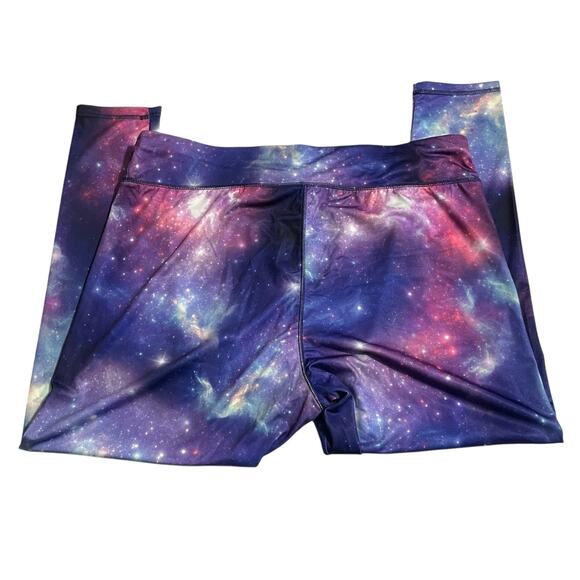 Zone Pro Womens Plus 3X Space Star Leggings Blue Purple Celestial Galaxy Cosmos - Picture 4 of 8